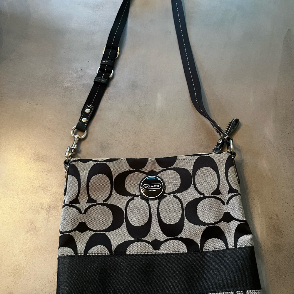 Coach Black and Gray Women's Bag